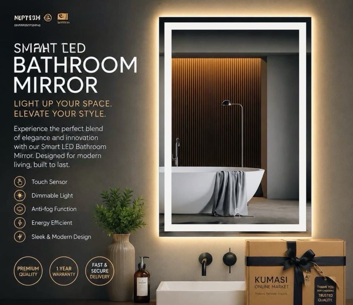 Smart led bathroom mirror