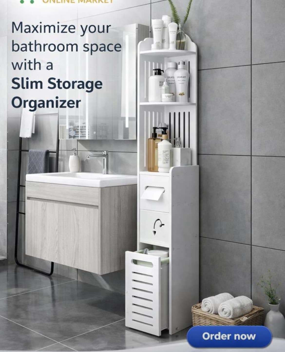 Bathroom space organizer