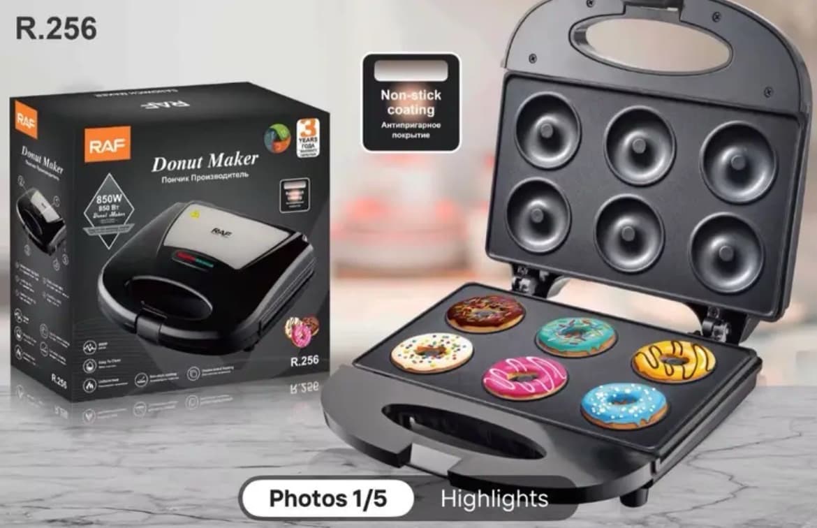 Donut machine with 6 holes